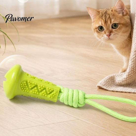 Anxiety Relief Dog Toys Chew Toy with Pull Rope, Interactive Tug of War Toy, Teeth Cleaning Treat Dispenser for Aggressive Chewers Puppy Teething