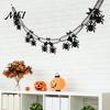 Honeycomb Paper Three Dimensional Decor 10 FT Halloween Garland, Spooky Spider Bat Pumpkin Hanging Bunting Easy Setup Yard Porch Banner Decoration for