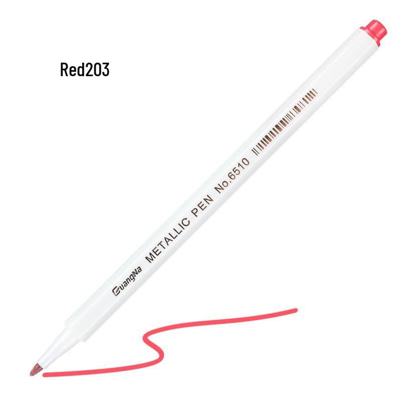 Guangna 6510 Metallic Signature Pen - Hard Tip Watercolor & Outline Pen for Drawing & Design