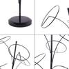 Metal Hats Display Rack with 5 Round Standing Hooks Baseball Cap Rack Organizer Headwear Rack Hat Storage Display Holder