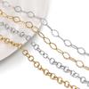 1Meter/Pack Two Sizes 304 Stainless Steel Oval Shape Handmade Chains for DIY Necklace Bracelets Jewelry Making Accessories