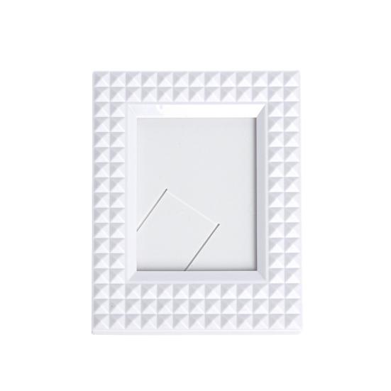 3 Inch Photo Frame Free-standing Anti-crack Solid Color Anti-skid Embossed Desktop Decor