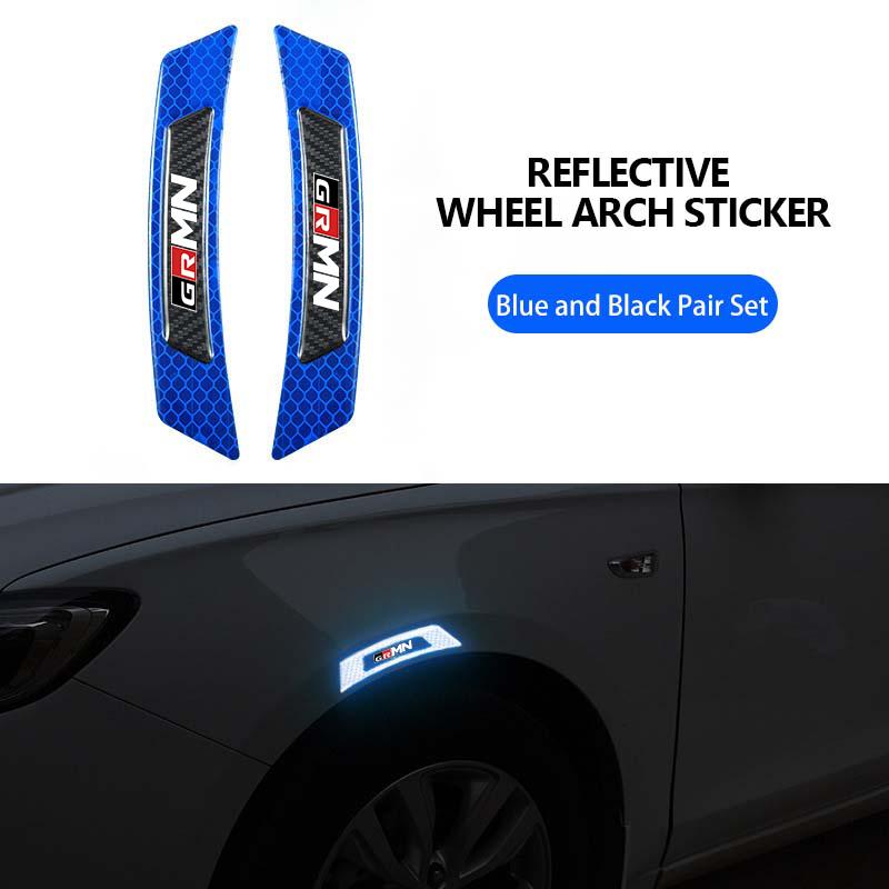 For Toyota Car Reflective Warning Sticker Wheel Eyebrows Sticker Wheel Reflector Strip Accessories Crown Yaris Corolla Prius