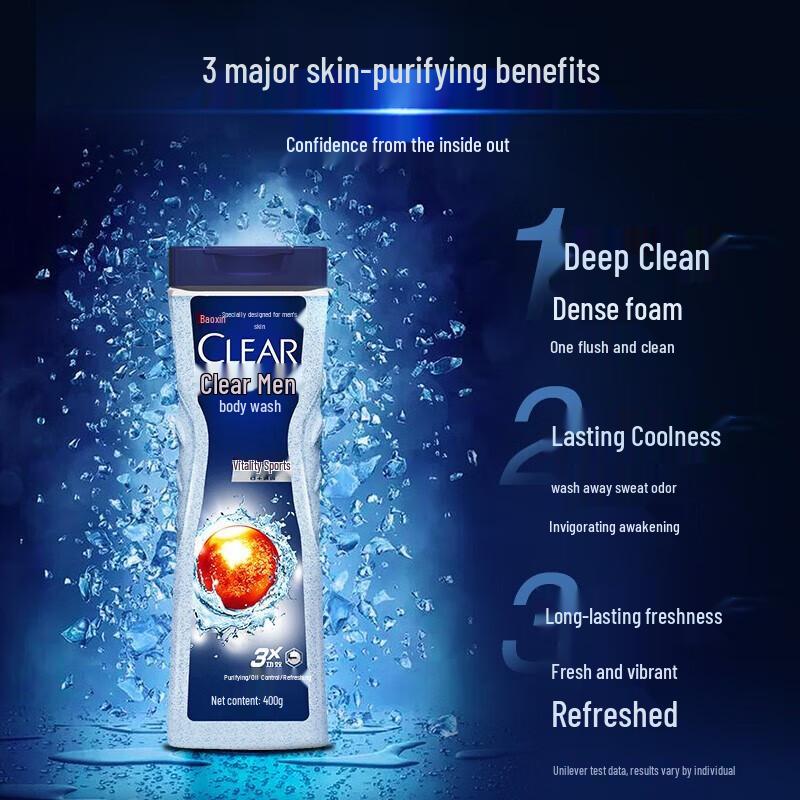 Clear Men's Vitality Sport Body Wash