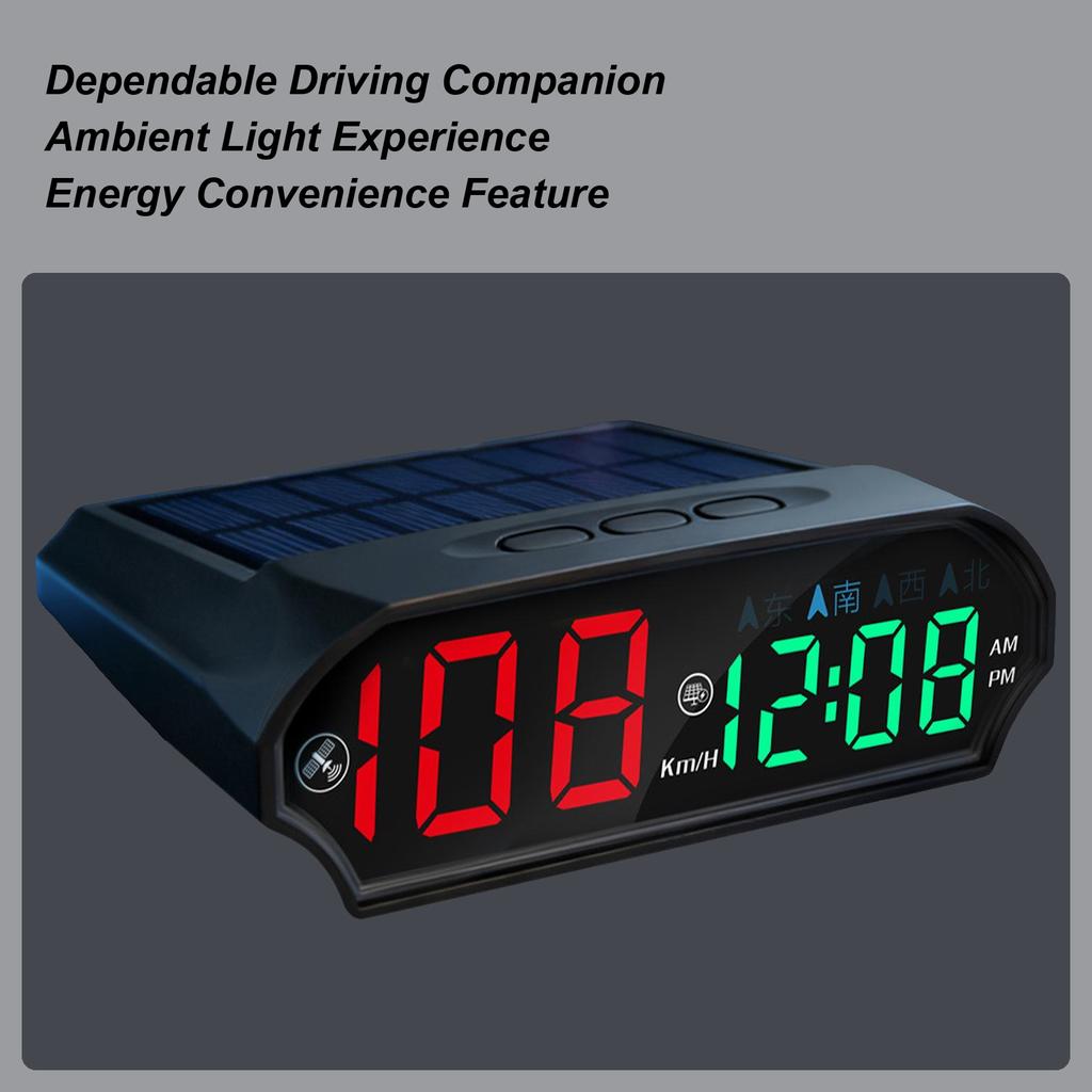 Heads Up Speedometer Display Solar Vehicle Speed Monitoring Supplies Car Speedometer Display For Sedans RVs SUVs Trucks Drivers