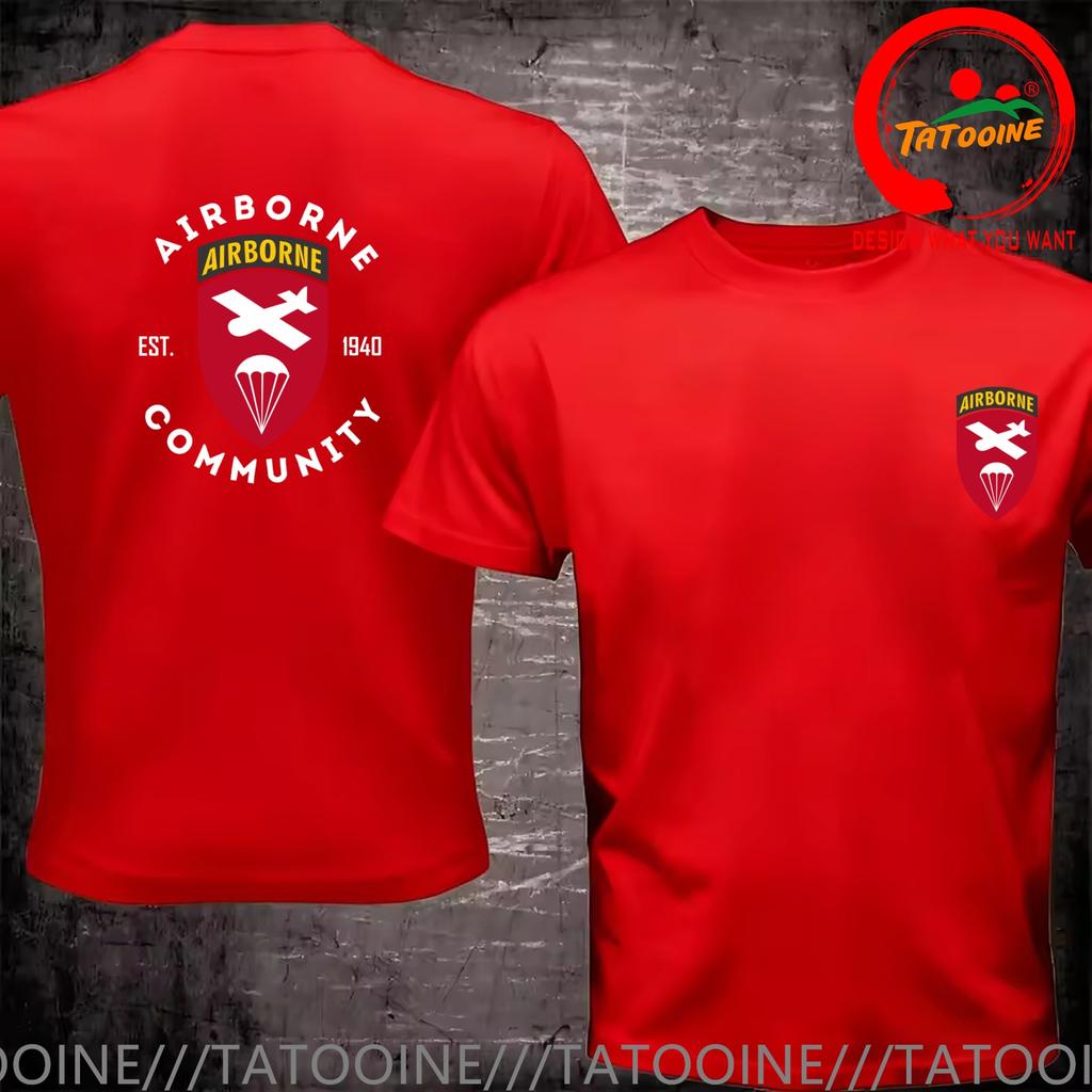 Funny Custom Design Tshirt Unisexs Stylish Clothes Us Army Airborne Community Est 1940 T Shirt Unisex Fashion Trendy Casual Clothing