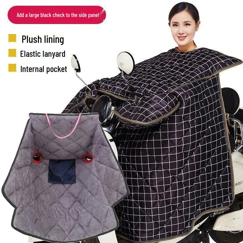 Universal All-Season Waterproof Electric Vehicle Windshield Cover - Plush, Thickened & Windproof for Winter Use