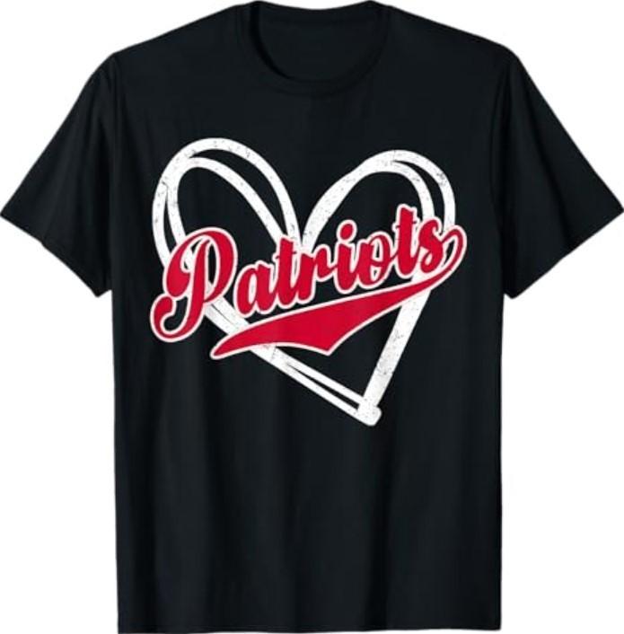 Винтажная футболка Patriots School Spirit Go Patriots Love S разноцветный
