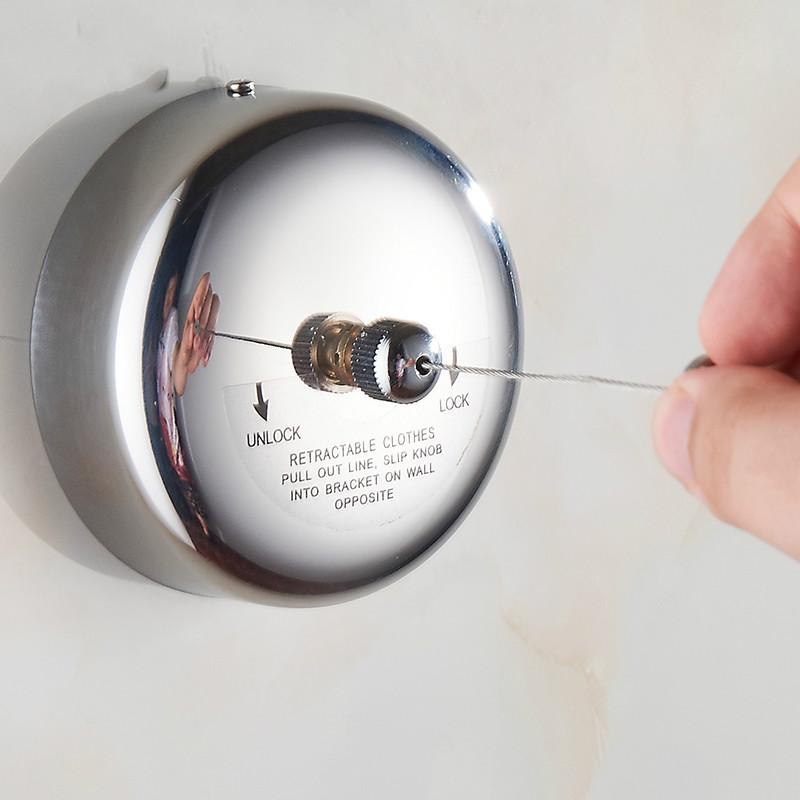 3M Portable Stainless Steel Retractable Clothesline Indoor Outdoor Laundry Hanger Drying Rack Rope