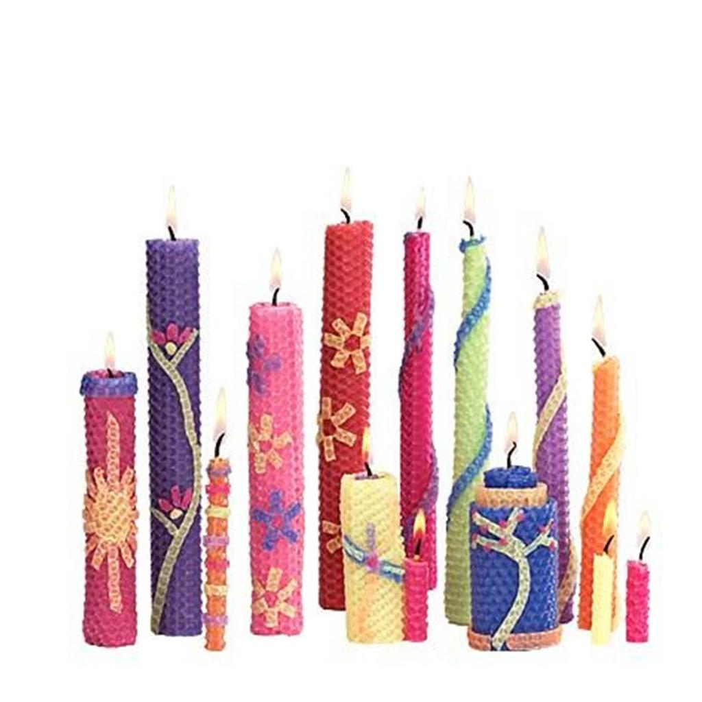 12PCS Beeswax Sheets for Candle Making Christmas Candle Making Kits for Kid Adult Christmas Candle Decoration DIY Craft