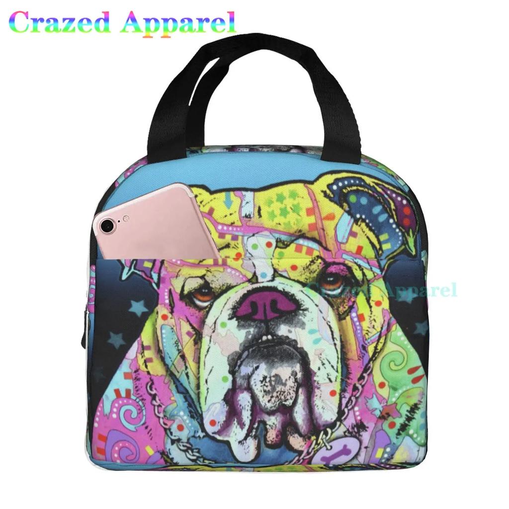 French Bulldogs Dog Insulated Lunch Bag for Women, Men, and Kids, Large and Reusable, Handle, Freezable Work and School Travel