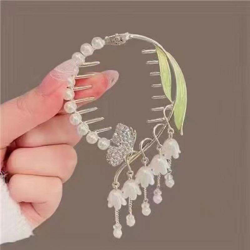 Women's Tassel Rhinestone Hair Clip Exquisite Glitter Maruko Headband Hair Clip  Valentine's Day Gift For Girlfriend Wife