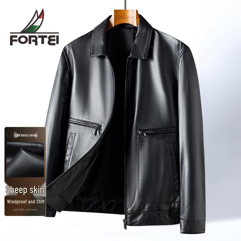 

Мужская куртка из натуральной овчины в деловом повседневном стиле M