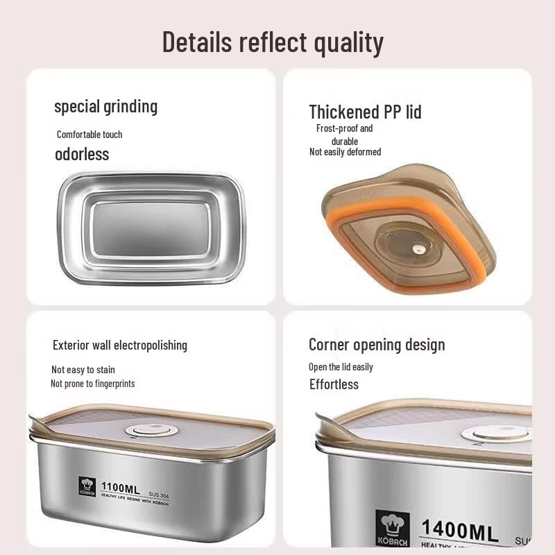 Kambach 304 Stainless Steel Microwaveable Food Container