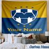Custom Name Monterrey Emblem Design Printed Tapestry, for Bedroom,Livingroom, Dormitory, Large Wall Decor, Fabric Decor Fan Birthday Gifts