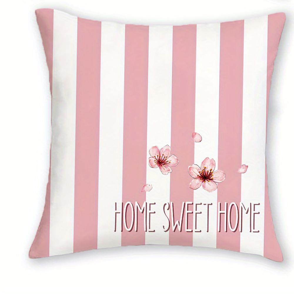 1/4pcs Pink Blossom and Butterfly Printed Pillowcases for Cozy Home Sofa cushion cover home bedroom room decoration