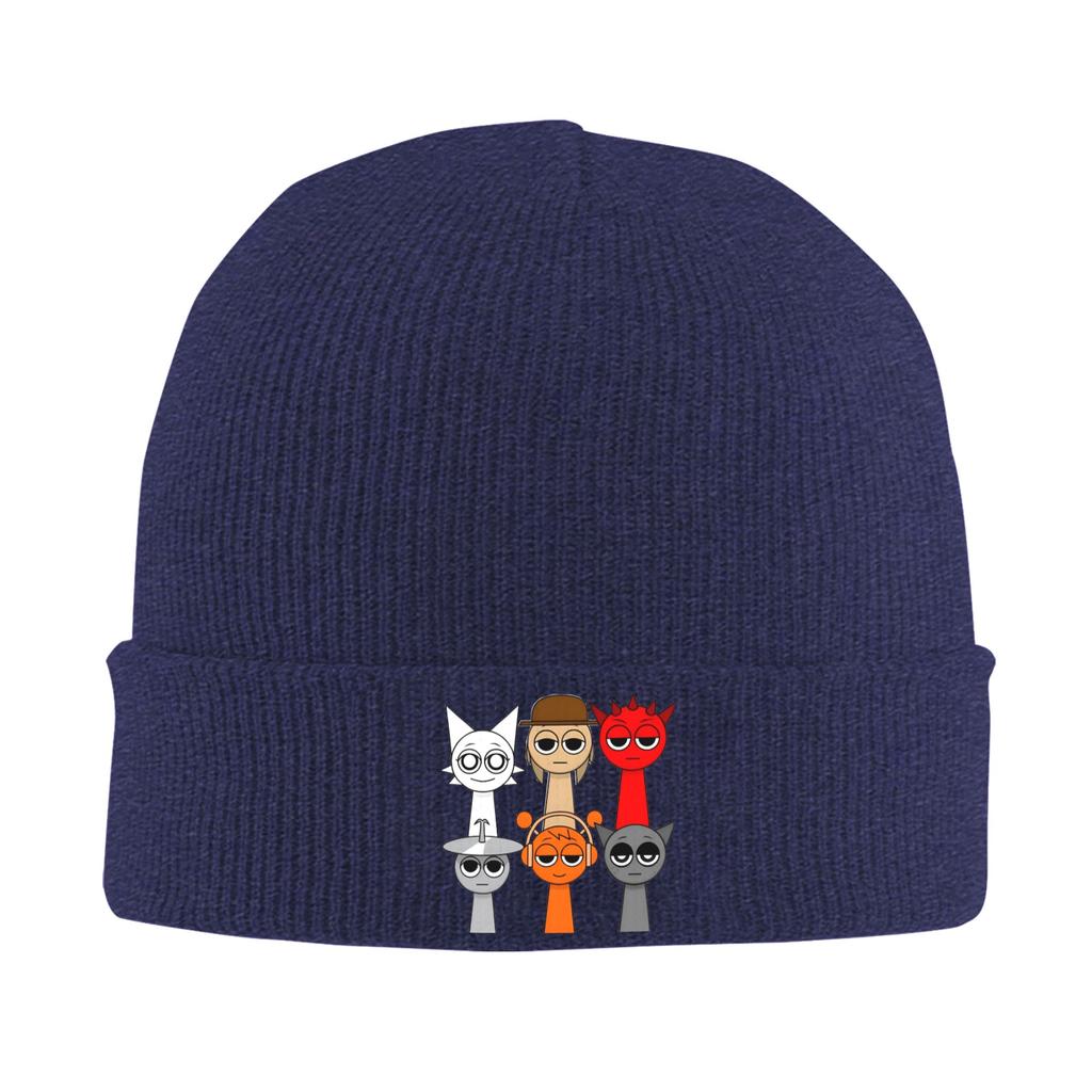 Cappello Gioco Personaggi Sprunki Berretto Autunno Inverno Nuovo Durple Pinki Jevin Sky Vineria Cappelli Berretti Lavorati a Maglia in Acrilico Unisex