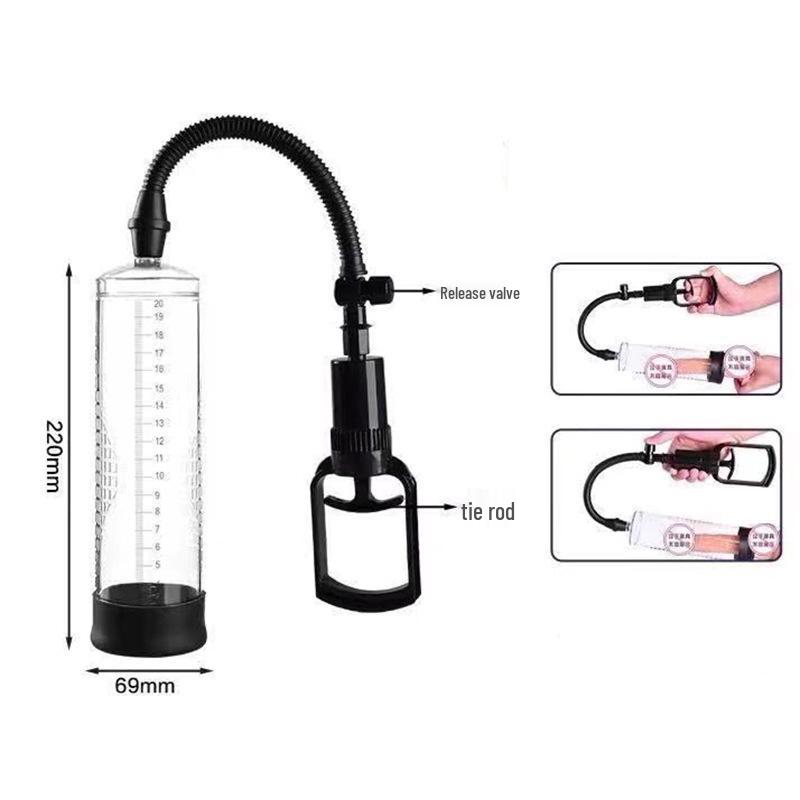 Male Airplane Cup Penis Trainer with Meter & Vacuum Enlarger Masturbator