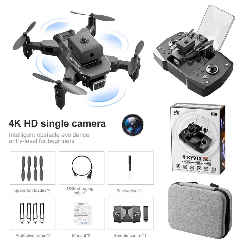 KY912 Mini Drone Portable Drone with Camera 4K Dual Camera Professional Drone Smart Tracking Drone WIFI HD Transmission Drone