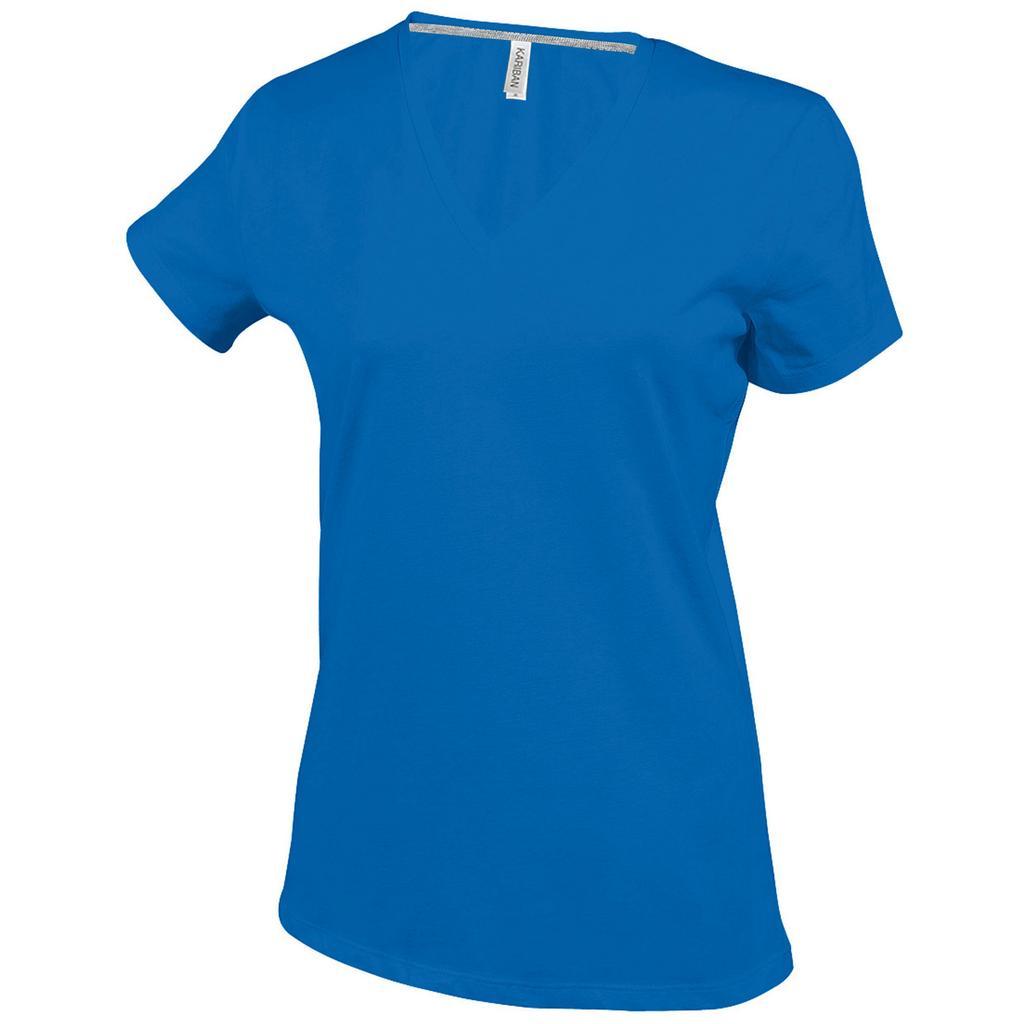 Kariban Womens/Ladies Feminine Fit Short Sleeve V Neck T-Shirt