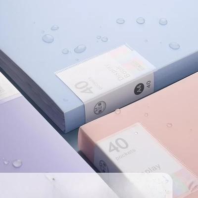 A4 File Folder Display Book 40Pages Transparent Insert Paper Document Organizer Bag Office School Supplies Stationery