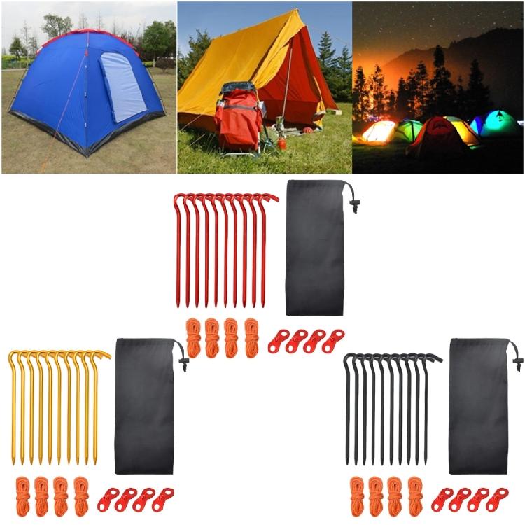 19pcs Outdoor Ground Camping Tent Stakes Anchors Pegs Windproofed Tent Stakes for Tents and Tarpaulins
