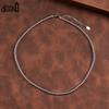 Effie Queen Trendy Silver 3mm Balls Beads Chain Choker Necklace Women Men Genuine 925 Sterling Silver Ball Beaded Collar SC95