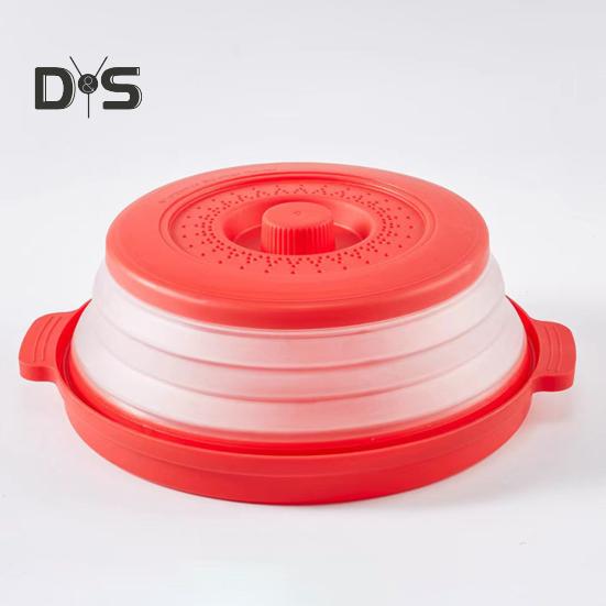 Microwave Splatter Cover BPA-Free Dishwasher-Safe Vented Heated Folding Lid Food Plate Guard with Hook Hole for Microwave Oven And Dishwasher