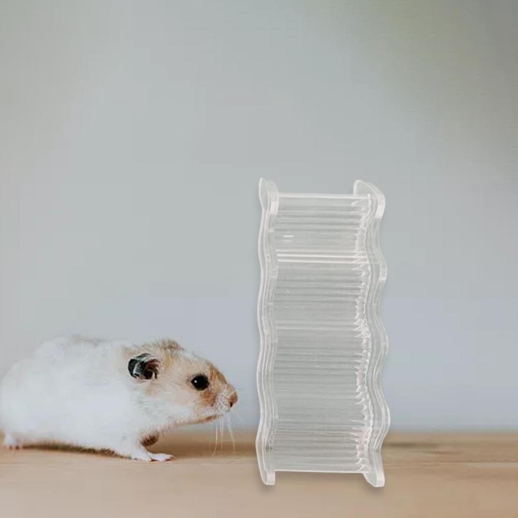 Hamster Climbing Toy Cage Accessories Acrylic Ladder Bridge for Mice Gerbils