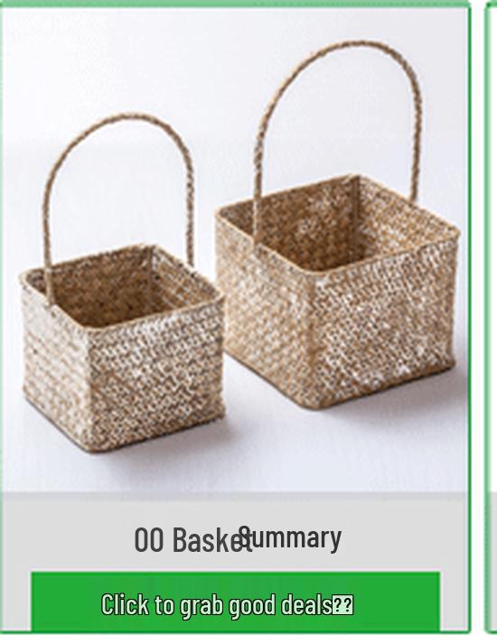Mid-Autumn Festival Cattail Weave Handmade Plant Fiber Flower Pot