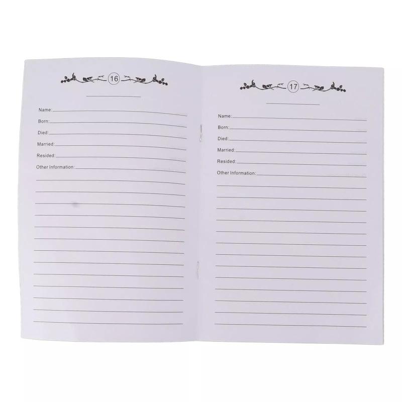 Family History Record Book 2stk Ancestors Detaljer Tracker Genealogy Notebook