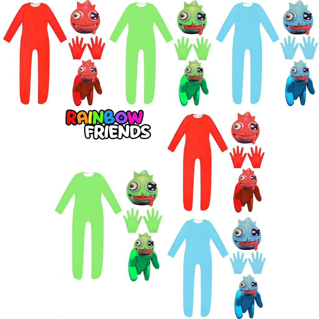 Roblox Rainbow Friends Cosplay Costume Jumpsuit Mask Suit For Kids Party Dress-up