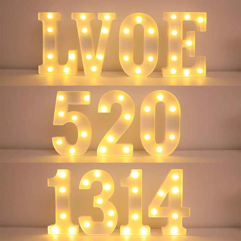 LED Letter Lights: Decorative String Lights for Weddings, Birthdays, Proposals, and Nighttime Ambiance.