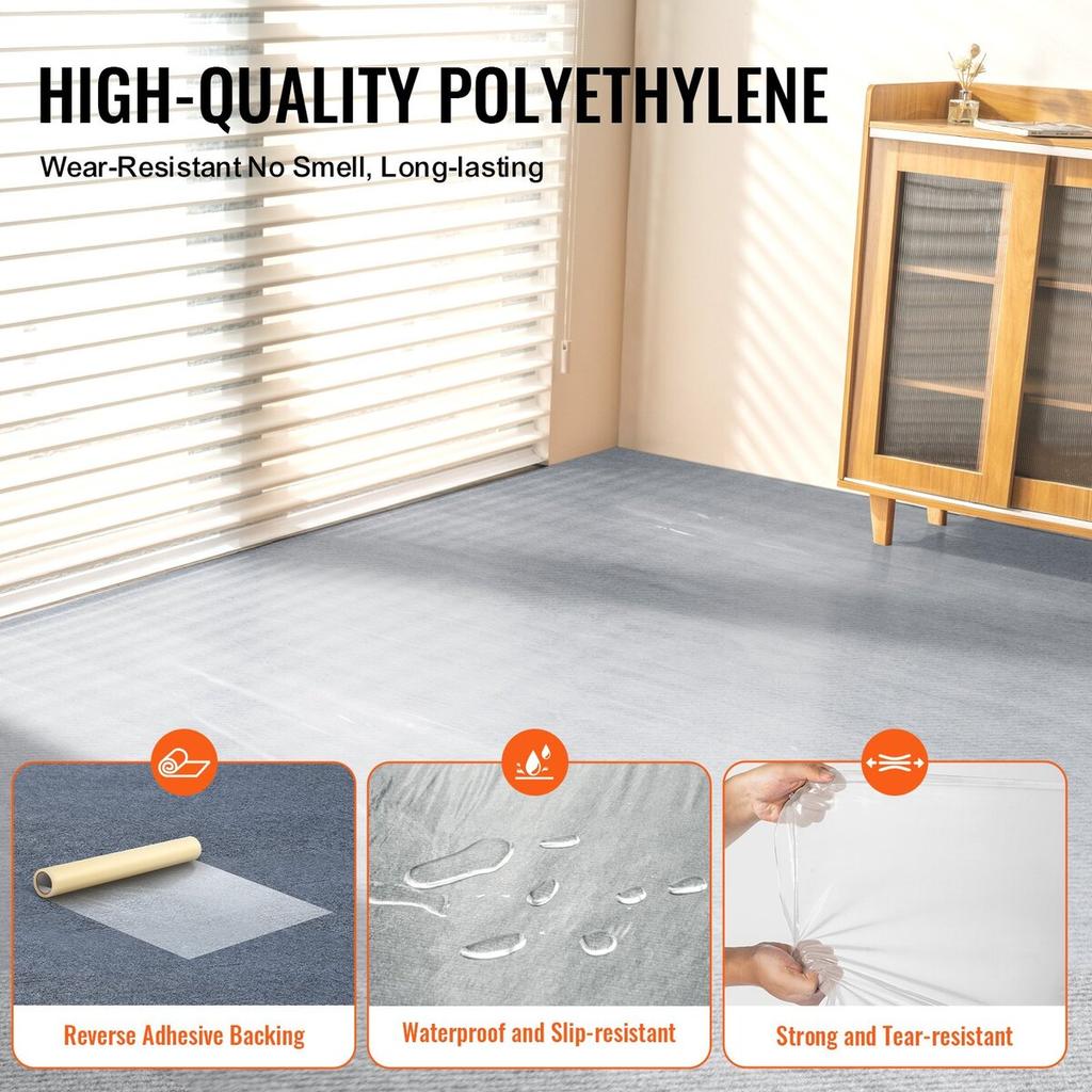 Carpet Protection Film 36" X 200' Self Adhesive Car Mat Protector PE