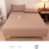 2025 Washed Flannel Solid Color Fitted Sheet: Non-Slip All-Inclusive Mattress Protector Bedspread