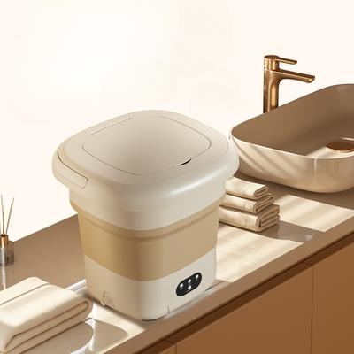 9L Folding Washing Machine Mini Portable Retractable Large Capacity Household Socks Underwear Dehydrator Wash One Washing Machine Dehydration Drying