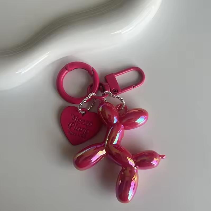 Fashion Keychain Punk Y2K Balloon Dog Keychains for Women Bag Pendant Jewelry Trinket Girl's Car Key Ring Key Chain Accessories