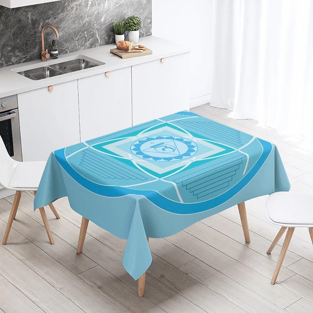 Waterproof Mandala Printed Tablecloth Wedding Party Restaurant Banquet Decoration Rectangle  Kitchen Table