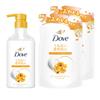 [Set] Dove Body Soap Fluffy & Creamy Body Wash Osmanthus Scent Main Bottle + Refill 450g + 340g X 2