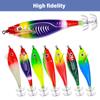 95mm Luminous Squid Hook Baits Fishing Lures Artificial Squid Hook Jigs Octopus Squid Shrimp Fishing Glow Shrimp Lures