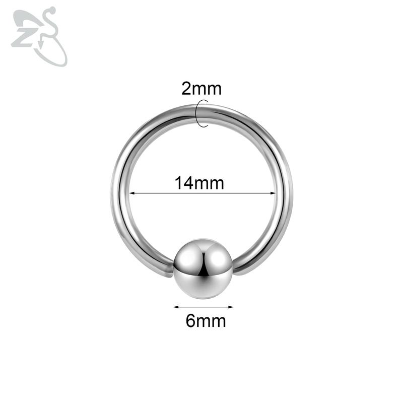 

ZS 1 шт. 2/4/6/8G нержавеющая сталь подкова носовое кольцо для мужчин с внутренней резьбой большой калибр пирсинг уха расширитель перегородки пирсинг Style 1