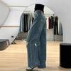Design Sense Podarte Dziury Jeansy Damskie Letnie Duży Rozmiar High Street Skinny Spodnie Trailing Retro Jeansy dla Pań