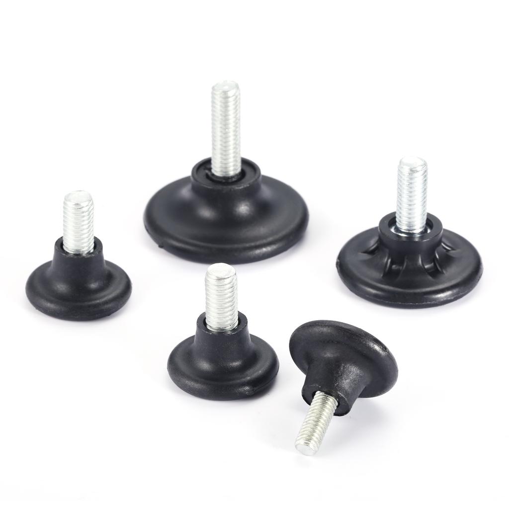 10Pcs M6 M8 Screw on Furniture Glide Leveling Foot Adjustable Diameter Home Table Desk Glide Leg Leveler Leveling Foot Adjuster