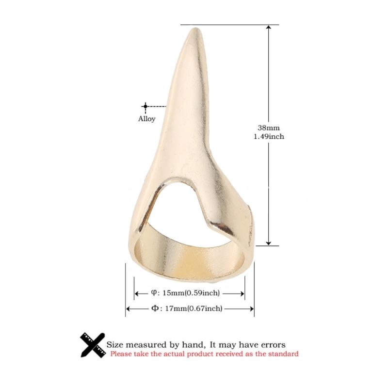 5pcs Retro Nail Finger Ring Comb Tip Joint Ring Halloween Cosplay Curling Hair Extension Tool Punk Party Jewelry Gift