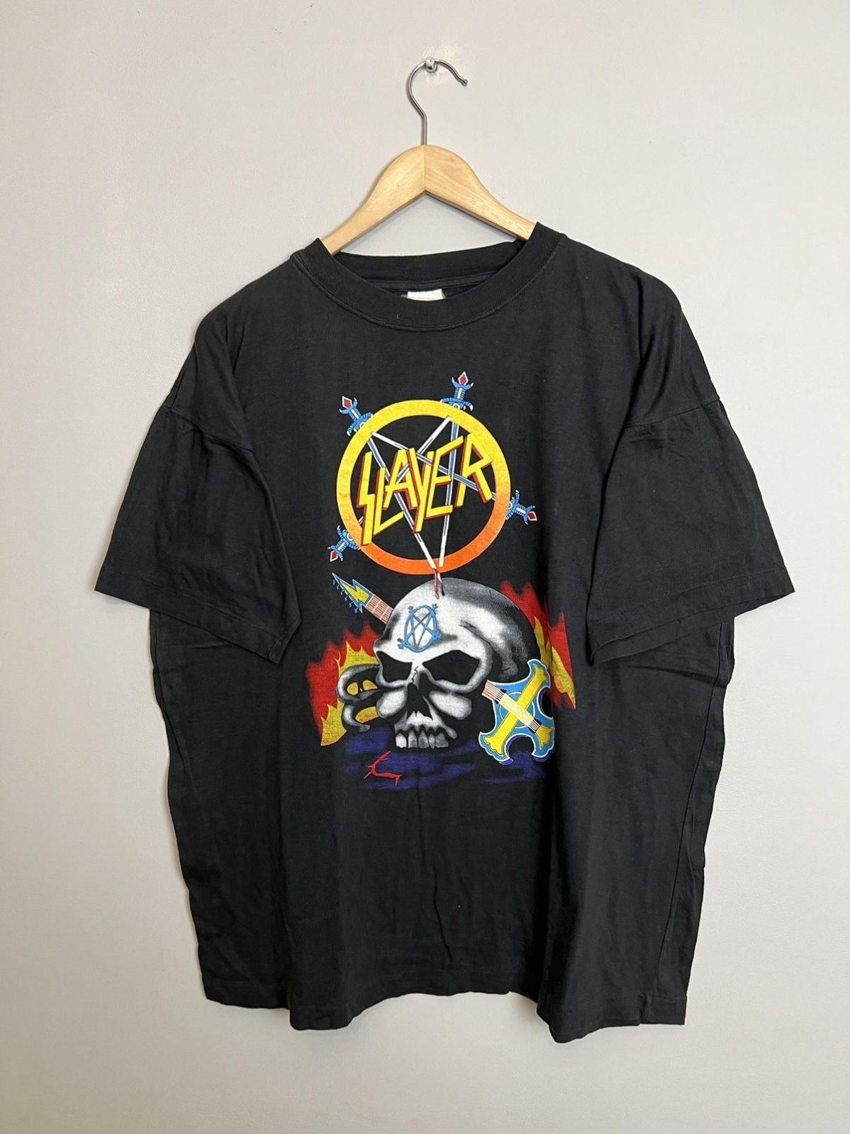 Vintage 90s Slayer Heavy Metal Band T Shirt Divine Rare XL grail Unisex T-Shirt XXL