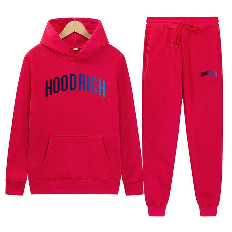 Completo Sportivo da Uomo con Cappuccio Misto Cotone Tuta Manica Lunga Pantaloni Outfit Casual 2025