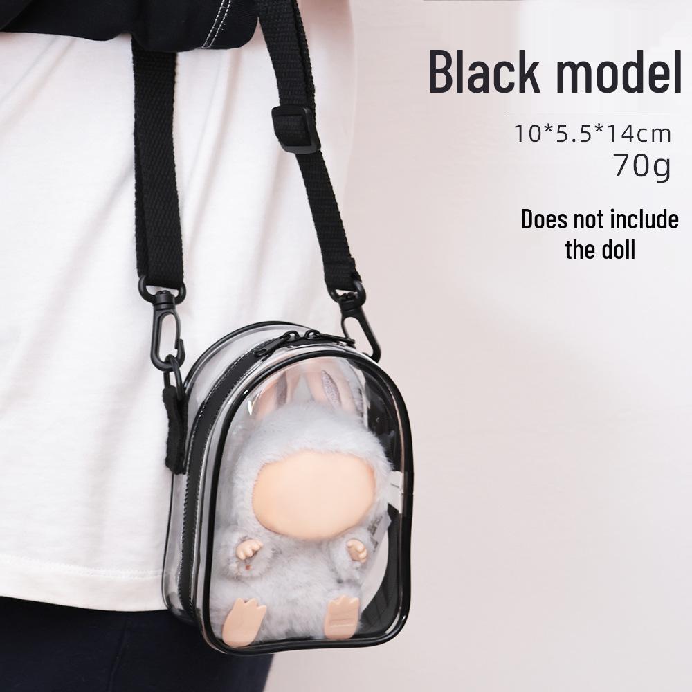 Labubu Sit Sit Party Zweite Generation Transparent Ita Umhängetasche Kinderwagentasche 14cm