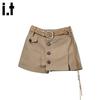 CHOCOOLATE Damen High-Waist A-Linie Cargo Rockshorts