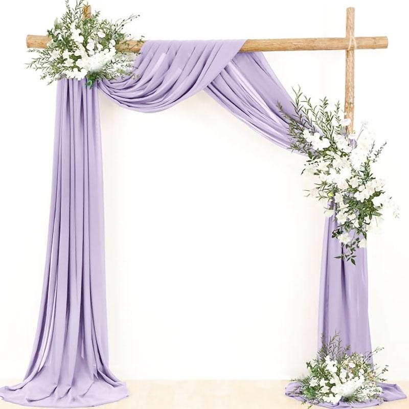 Dark Green Chiffon Wedding Arch Draping Fabric Sheer Curtains Drapery Ceremony Reception Backdrop Curtain Party Swag Christmas