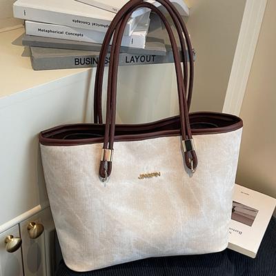 Summer New Style Textured Bag Student Commuting Bag for Class Casual Tote Bag